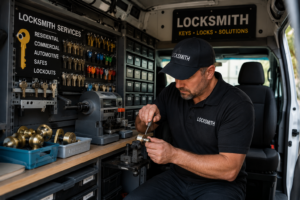Residential Locksmith Services in Cisco TX. Lock rekey, locks changed, master keys, garage door locks, Barn doors, and much more.